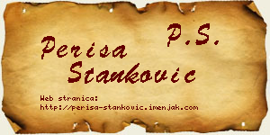 Periša Stanković vizit kartica